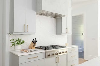 create modern kitchen interior design with space planning and 3d
