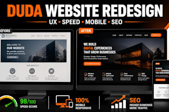 redesign your duda website, improve UX, speed, mobile and SEO performance