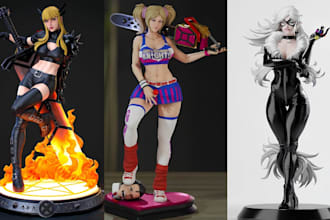 3d print and paint custom anime figures model resin statue miniature stl models