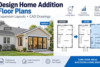 design home addition floor plans expansion layouts cad drawings