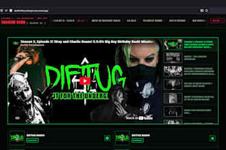 build a custom music website for artists and brands