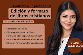 corrección de textos edición formato editor de libros cristianos para amazon KDP