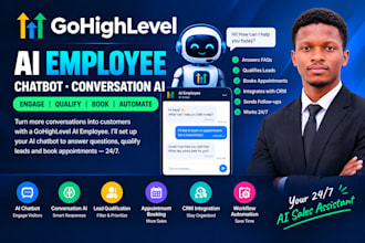 set up gohighlevel ai employee chatbot and conversation ai ghl va ai agent gpt