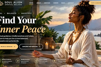 design wix spiritual retreat website healing retreat booking website