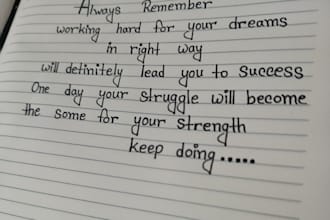 write anything in clear and neat print handwriting