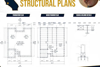 prepare california structural plans for engineer review and permit documentation