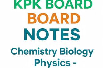 write kpk board notes and urdu articles in PDF