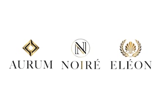 design 3 modern minimalist luxury brand logo concepts