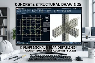 draw concrete structural drawings in autocad