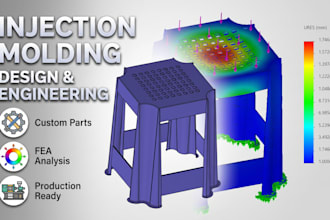 design mechanical parts for plastic injection molding in solidworks