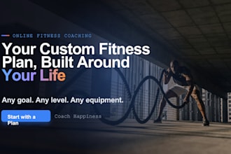 be your online personal fitness coach and create your custom workout plan