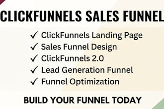 design clickfunnels sales funnel, landing page, clickfunnels, leadpages design