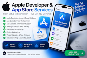 help with  apple developer account and app store submission