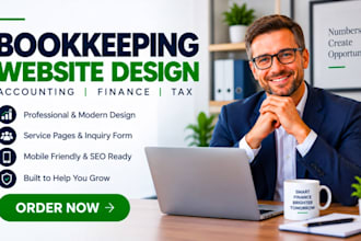 design bookkeeping website accounting website finance website tax website