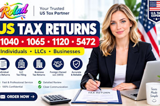 do US tax filing, US tax returns, llc tax, business tax 1120 5472 1040 cpa