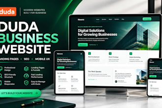 build a duda business website with SEO, landing pages, mobile UX and more