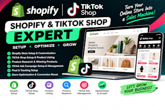 set up and optimize your shopify store and tiktok shop