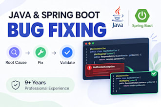 fix java and spring boot bugs and explain the solution