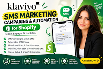 klaviyo SMS marketing campaigns automation, flows and bulk SMS for shopify