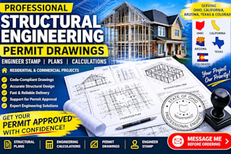 structural engineer permit drawing engineer stamp ohio ca, tx, az, co