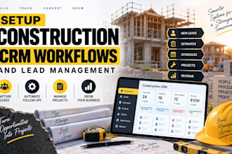 setup jobnimbus construction CRM workflows and lead management