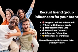 recruit friend group influencers for your brand