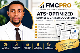 write an ats resume, CV, cover letter and optimize linkedin