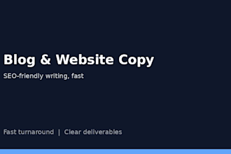 write blog posts, website copy, and SEO content