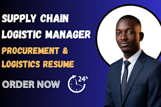 write a supply chain manager, procurement and logistics resume