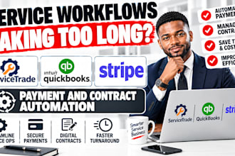 setup servicetrade quickbooks stripe payment and contract automation