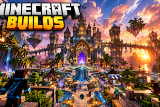 build a custom minecraft server spawn, lobby, hub or map