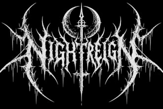 create a unique black metal band logo