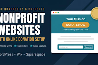 design a nonprofit website with online donation and fundraising setup