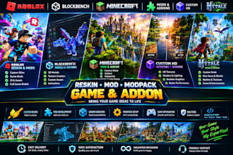 reskin mod modpack game roblox blockbench minecraft mod addon custom HD hytale