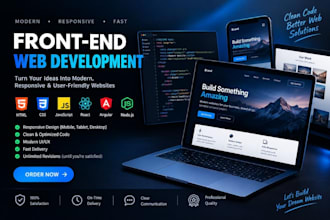 make amazing websites in front end