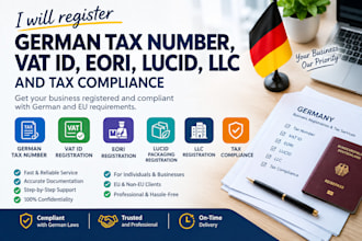 register german tax number, vat id, eori, lucid, llc and tax compliance