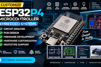 customize esp32p4 microcontroller embedded systems circuit analysis  pcb design