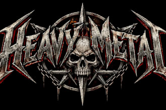 design an old school heavy metal logo