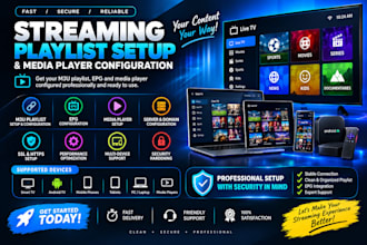 setup restream, m3u playlist, live TV app and 8k streaming server