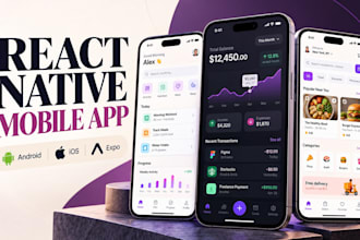 develop react native expo mobile app for android and ios
