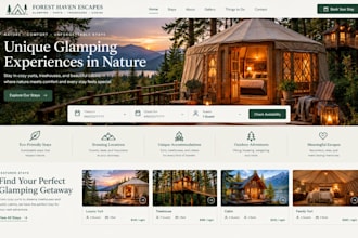 build squarespace glamping website yurt rental treehouse cabin rental site