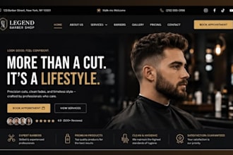 build squarespace barber website barbershop booking site hair stylist website