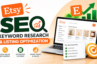 do etsy seo, keyword research, and listing optimization