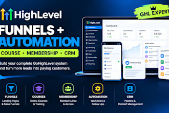 set up gohighlevel funnel highlevel course gohighlevel membership ghl automation