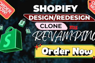 do shopify redesign,store redesign, revamp and clone ecommerce business website