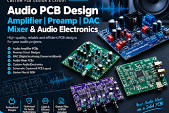 design audio pcb amplifier preamp dac mixer and audio electronics