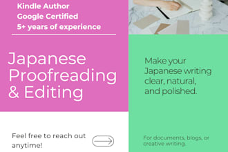 proofread and edit your japanese content naturally