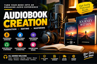 narrate, record, and produce a professional audiobook for you