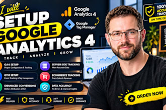 setup google analytics 4, ga4 ecommerce tracking and GTM server side tracking