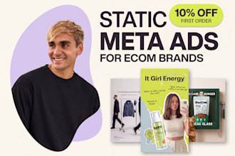 design conversion focused static meta ads for ecom brands